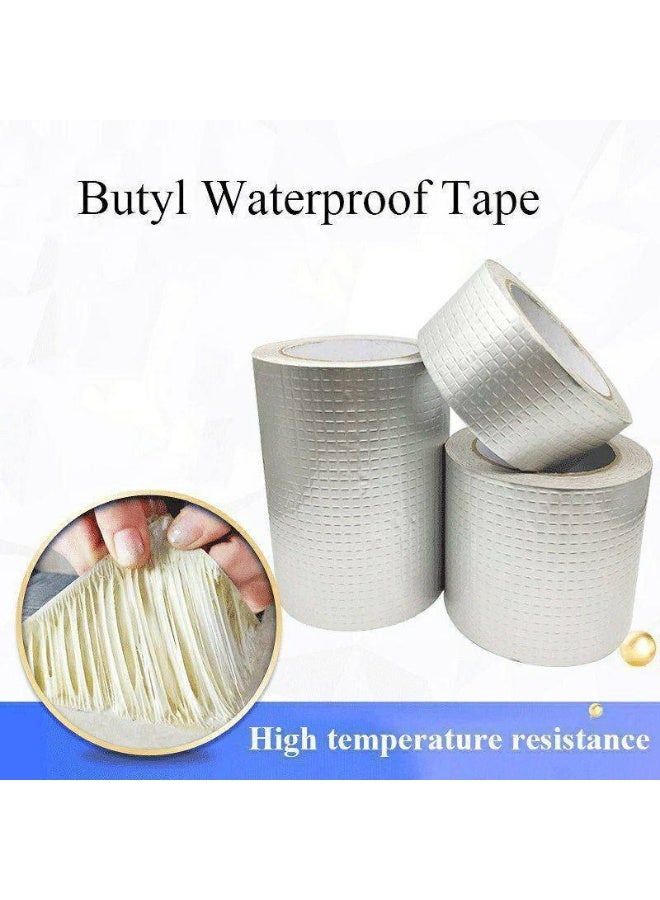 Generic valueable 1 Zihai Aluminum Foil Butyl Adhesive Tape, Super Waterproof Sealing Tape, Glossy Tape for Repairing Roofs, Pipes, Walls, Chimneys and Vessels (5cm x 10m) - Image 2