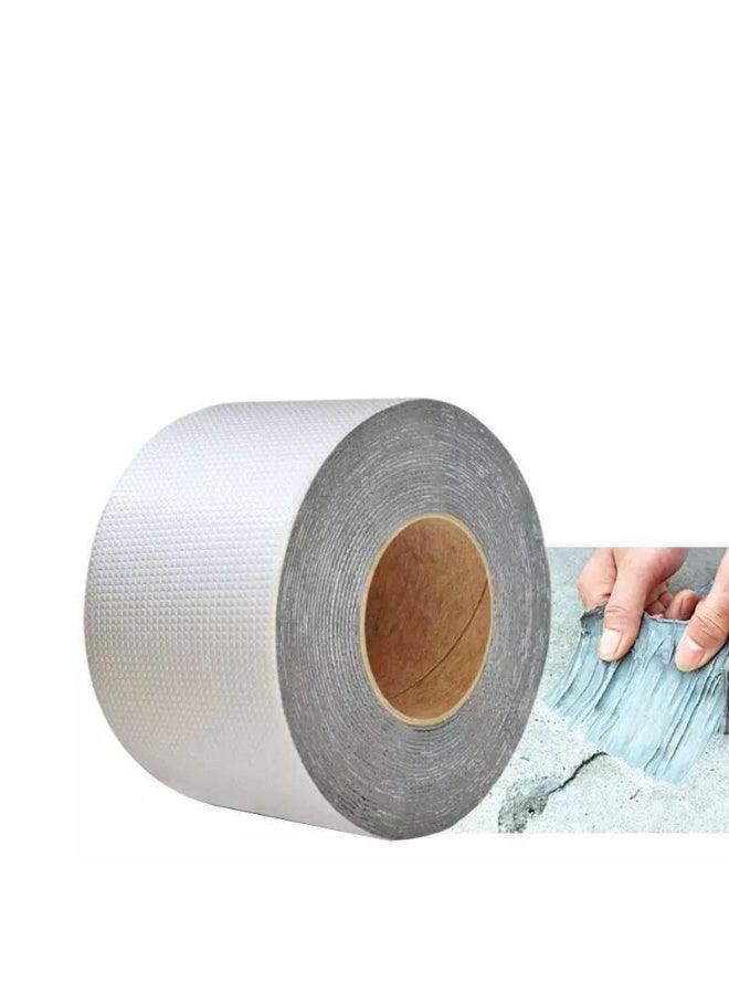 Generic valueable 1 Zihai Aluminum Foil Butyl Adhesive Tape, Super Waterproof Sealing Tape, Glossy Tape for Repairing Roofs, Pipes, Walls, Chimneys and Vessels (5cm x 10m) - Image 1