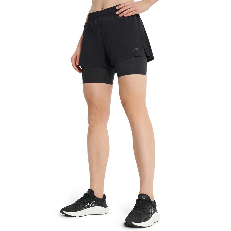 Athlex Women's 2-Pack 2-in-1 Running Shorts – Pulse+ Lightweight & Breathable Athletic Shorts with Moisture-Wicking Fabric - Image 3