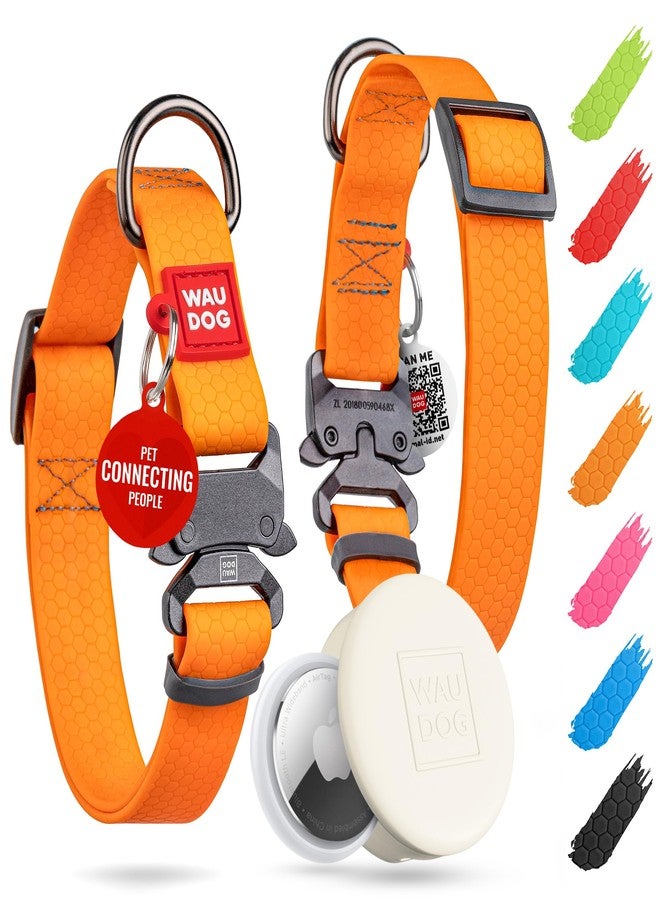 WAUDOG Waterproof Dog Collar - Adjustable Dog Collar with Air Holder and QR Dog Tag for Large Dogs, Small and Medium Dogs - Image 1