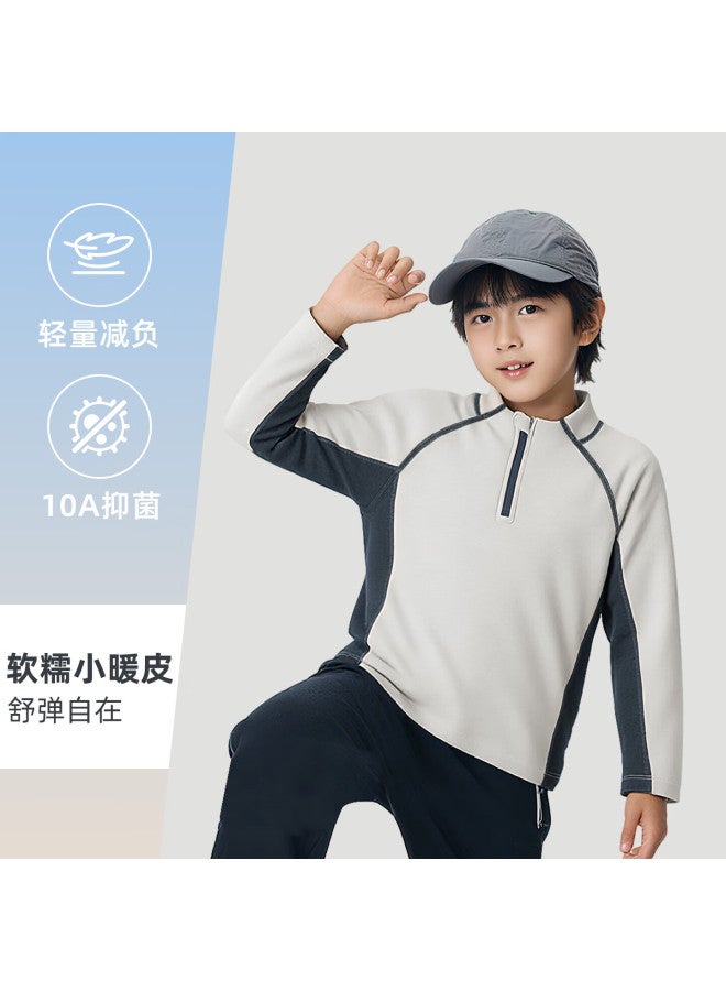 Pepco Kids Sports Long Sleeve Thermal Base Layer 10a Antibacterial Uni Outdoor Warm Shirt Lime 160