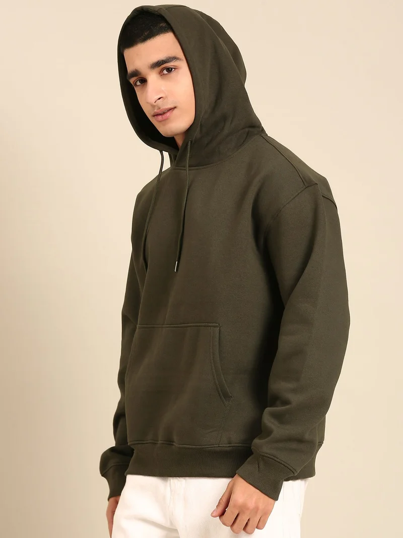 Joven Men Printed Full Sleeve Hooded Neck Sweatshirt