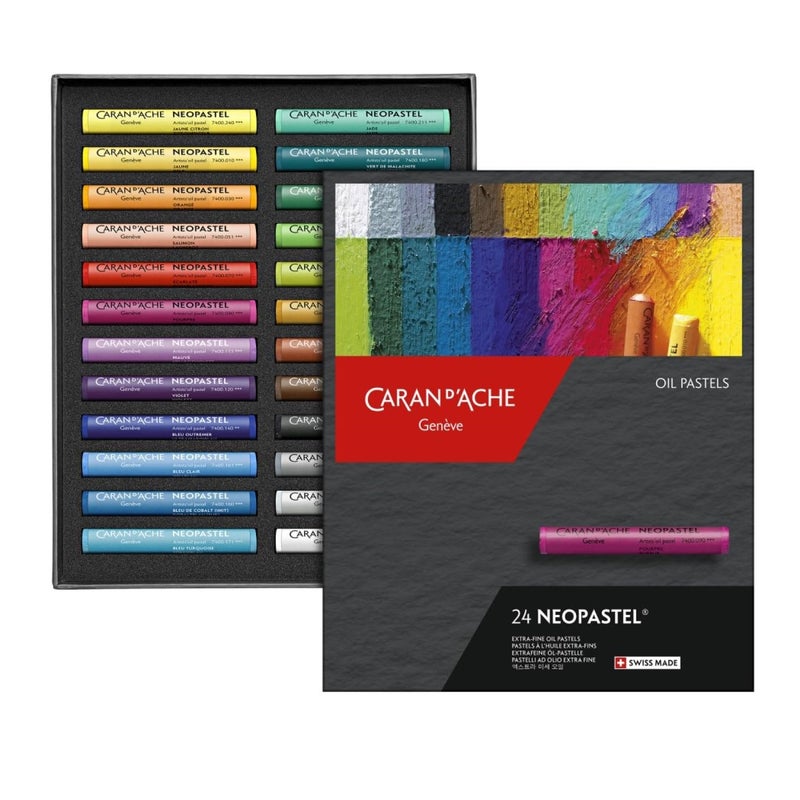 Caran D'ache Neopastel Oil Pastels Set Of 24 (7400.324) - Image 1