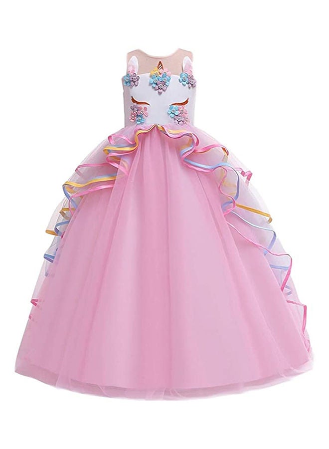 Princess Mythical Sleeveless Fancy Dress Costume With Pastel Unicorn Headband 6 - 7 Years - Image 3