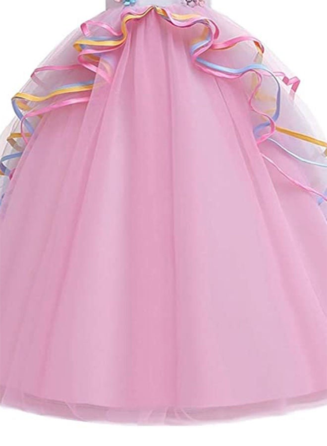 Princess Mythical Sleeveless Fancy Dress Costume With Pastel Unicorn Headband 6 - 7 Years - Image 5