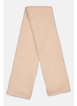 Fire & Glory Men Textured Long Scarf 160 L x 20 W cm, Cream  - Image 1