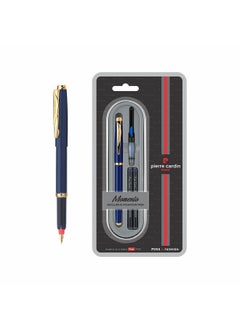 pierre cardin Momento Premium Fountain Pen | Fancy Gold Finish Trim & Nib | Free Ink Cartridges & Converter | Ideal For Christmas, New Year & Corporate Gifting  - Image 1