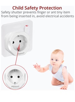 PEGANT EU to UK Plug Travel Adapter, European to 3-pin Converter  - Image 5