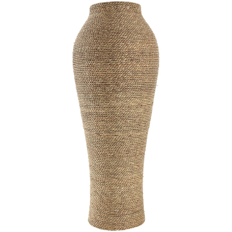 Deco 79 Seagrass Handmade Decorative Vase Tall Wrapped Centerpiece Vase, Vase for Home Decoration 12" x 12" x 31", Brown - Image 2