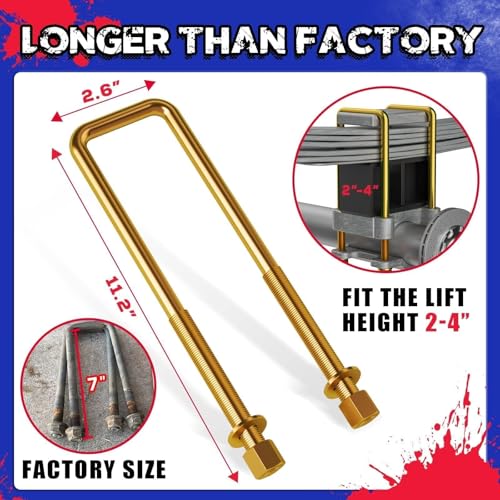 KSP PERFORMANCE KSP 2" Lift Block for F150 2004-2020, 2inch Rear Leveling Lift Kit for Ford F150 with Extra Long Square U Bolts and Cross Block, Ford Rear Lift Kit Replace for Factory Blocks - Image 5