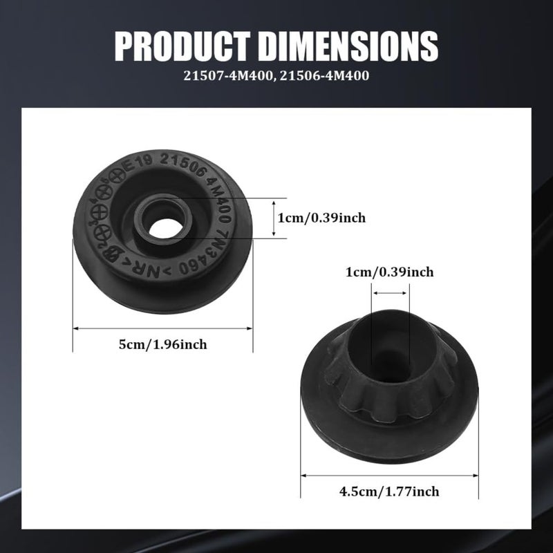 4Pcs Car Radiator Mount Bushing Rubber Radiator Support Bracket Assembly Core Support Automotive Radiator Parts Replace 21507 4M400 21506 4M400 Fit Altima Murano Pathfinder Quest Rogue - Image 2