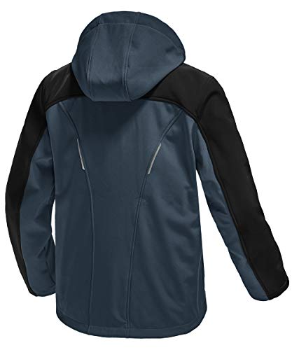 Gopune Men's Lightweight Soft Shell Jacket Fleece Lined Waterproof Hooded Hiking Winter Jacket (Grey,2XL) - Image 2