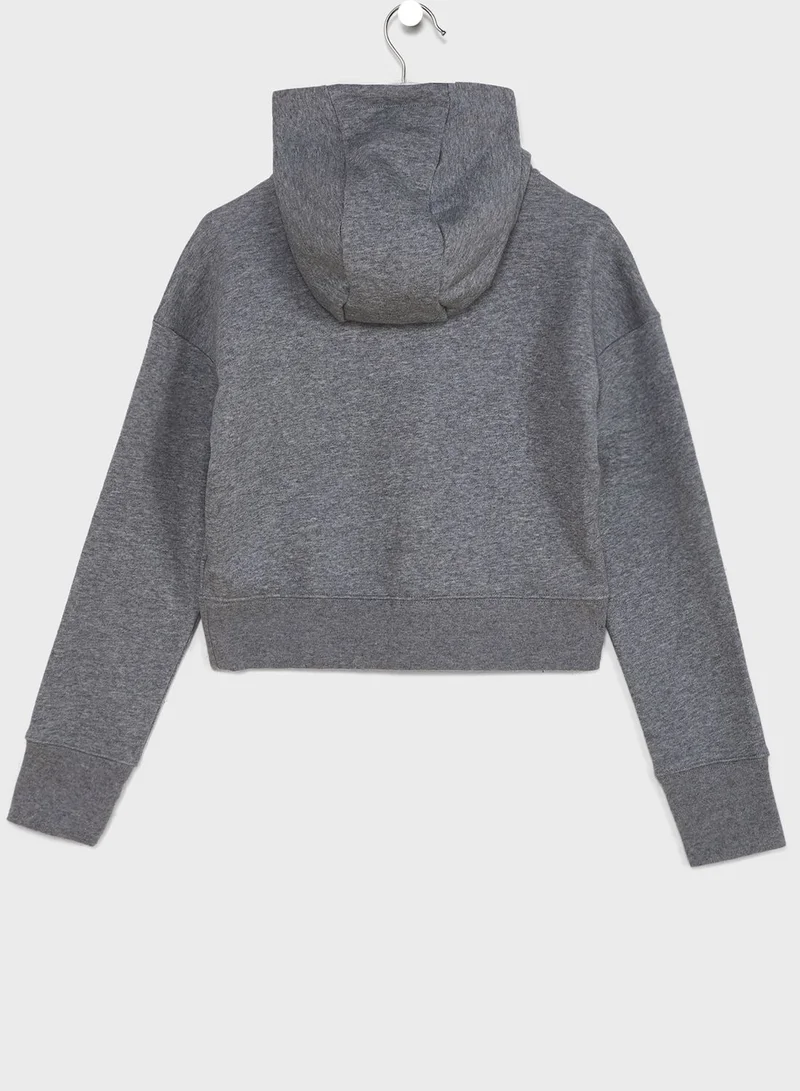 Nike Youth Nsw Club Ft Crop Hoodie
