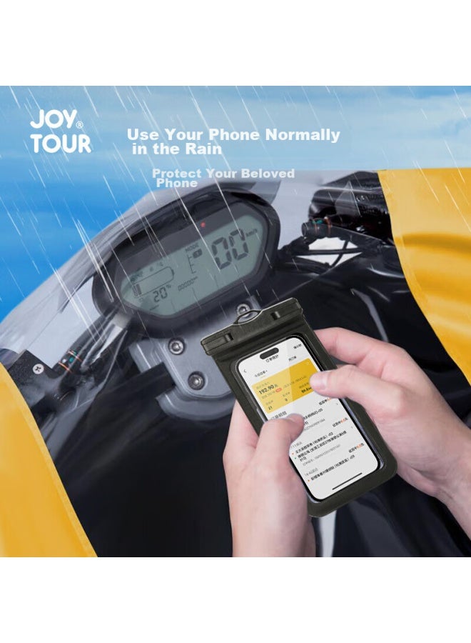 JOY TOUR Joytour Waterproof Phone Pouch, Floating Sealed Bag, Touchscreen Compatible, Food Delivery Rider Rain And Dust Protection Phone Case, Macaron Blue - Image 2