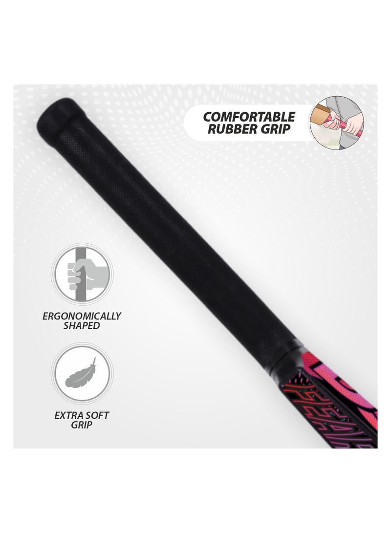 دي أس سي مضرب كريكيت بلاستيكي DSC Panther مع كرة PVC – خفيف الوزن لمباريات التنس – مضرب قوي للأطفال للعب الكريكيت في الشارع أو على العشب – لعبة رياضية خارجية – اللون أسود - Image 5