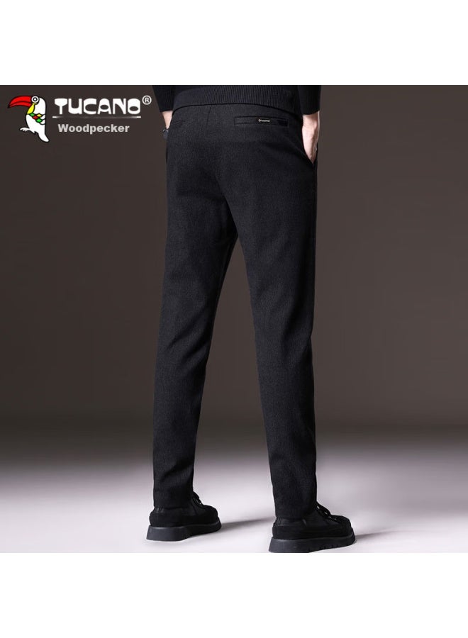 Tucano Tucano Casual Pants For Men, Business Trousers, Autumn And Winter Men's Trendy Loose Straight-leg Versatile Long Pants, Men's Clothing, Black, Size 32 - Image 5