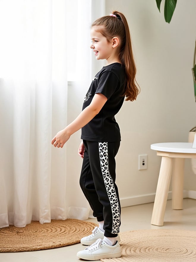 تايك تو طقم ولادي قطعتين: تيشيرت بأكمام قصيرة بطبعة جرافيك وبنطلون جوجر - Image 3