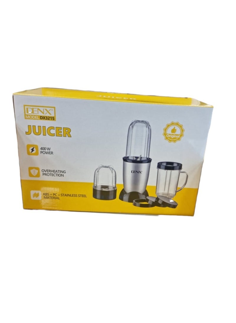 Denx High Speed Juicer With Grinder Stainless Steel 400w  DX3215