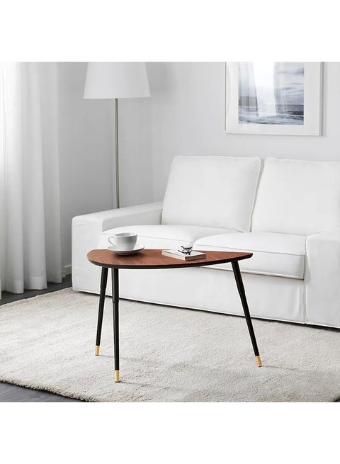 MDF Center table Black and brown - 39x77x77 cm