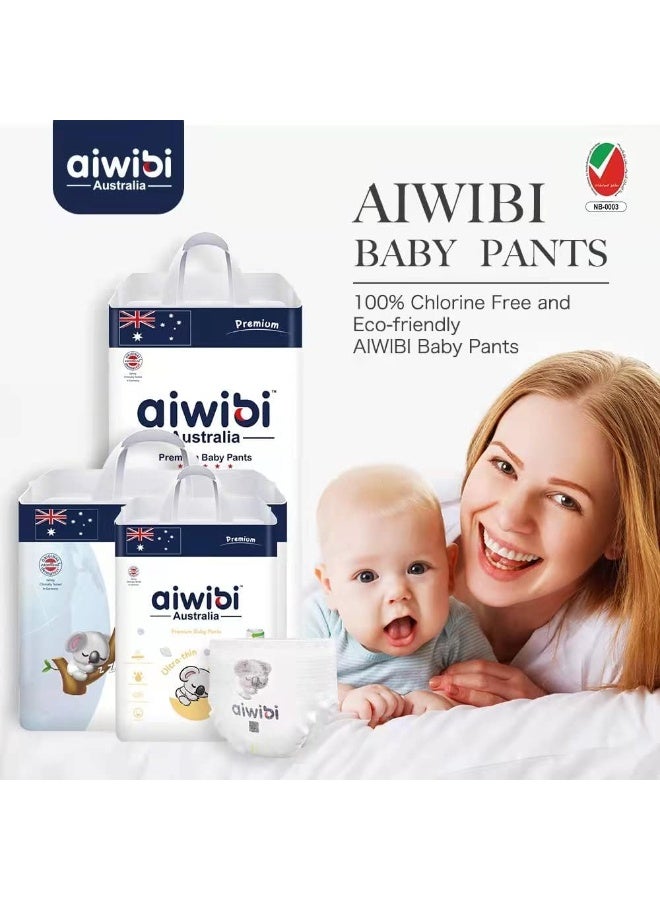 aiwibi Ultra Thin Baby Diaper Pants Pack of 4 – Size 5 (12-17kg) with100% Leak Protection, Super Soft, Anti-Irritation, High Absorption, 360° Stretch Waistband (X-Large 40) - Image 2