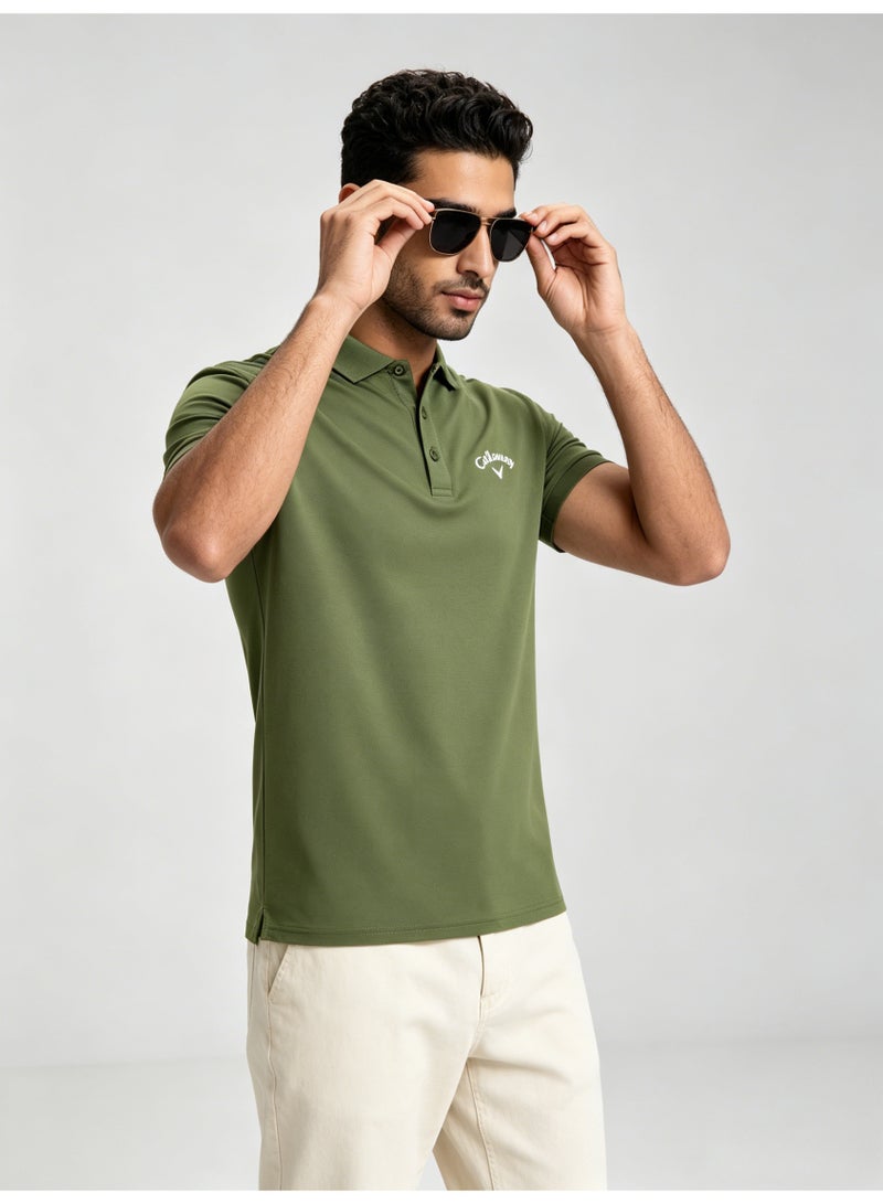Callaway golf quick-drying short-sleeved Polo shirt men's summer breathable sports lapel casual shirt - Image 3