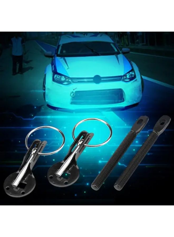 Red Racing Engine Hood Pin Aluminum Alloy Lock Bolt Kit - Image 4