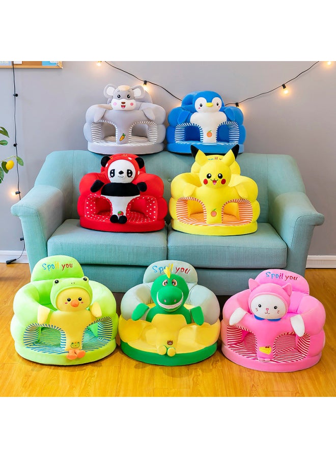Cartoon Sofa Plush Toy Baby Sitting Chair Toddler Anti-fall Chair Early Education Gift Toy Sofa For Children-Color:Dinosaurs - Image 2