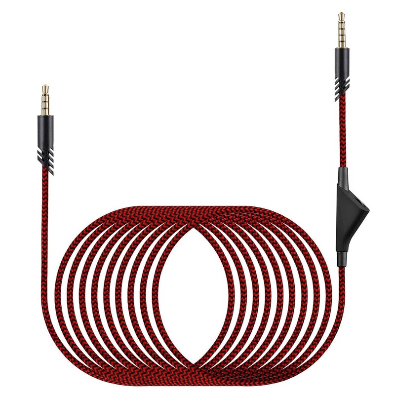 weishan A10 Headphone Cable Replacement for Astro A40 A40 TR 3.5mm Braided Detachable AUX Cable with In-line Volume Controller, 6ft - Image 1