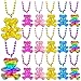 CiciBear 15 Pack Bear Sequin Necklace Party Favors with Mardi Gras Beads for Animal Themed Party Favors Home Decorations Festivals Wedding Birthday Celebrations 5 Colors - Image 2