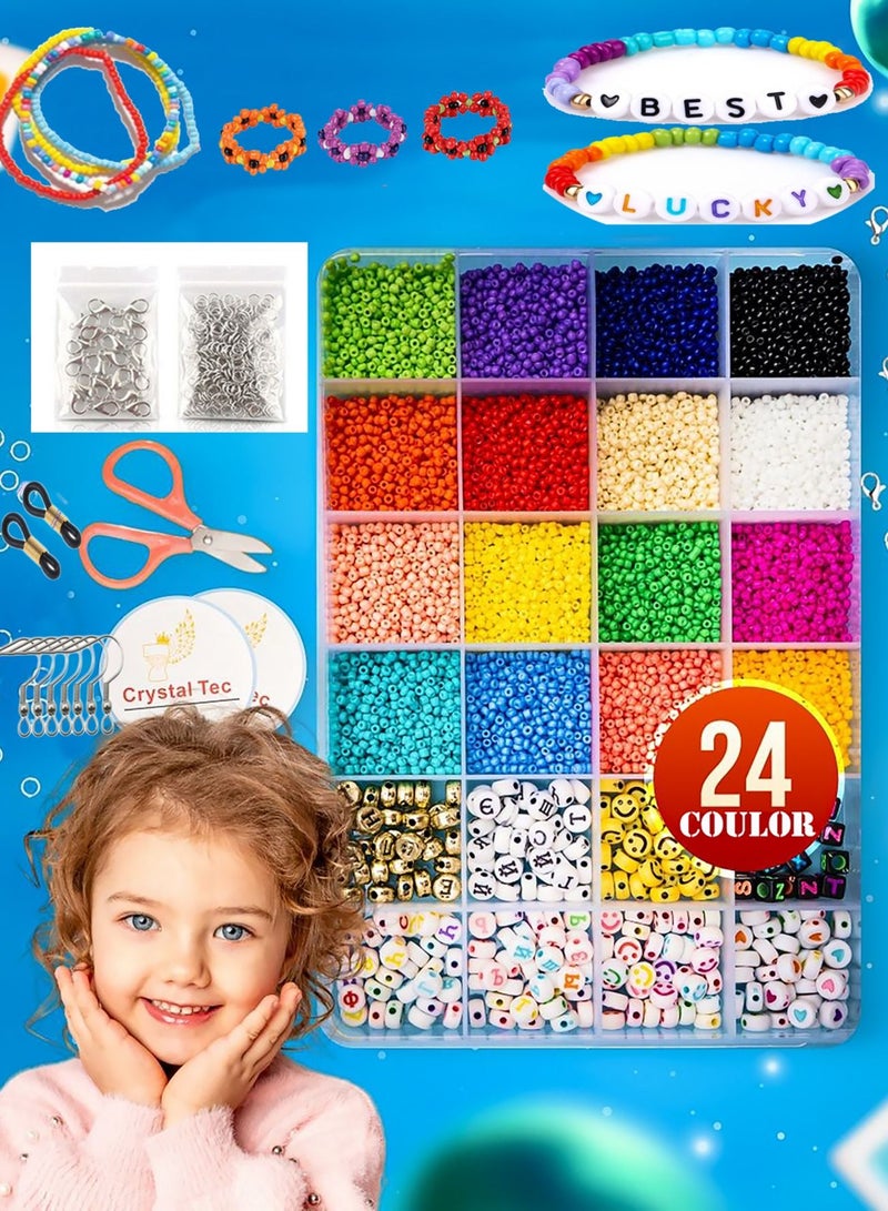 Mountain Gems Colors and Alphabet Letter Beads for Bracelet Jewelry Making  - Image 1