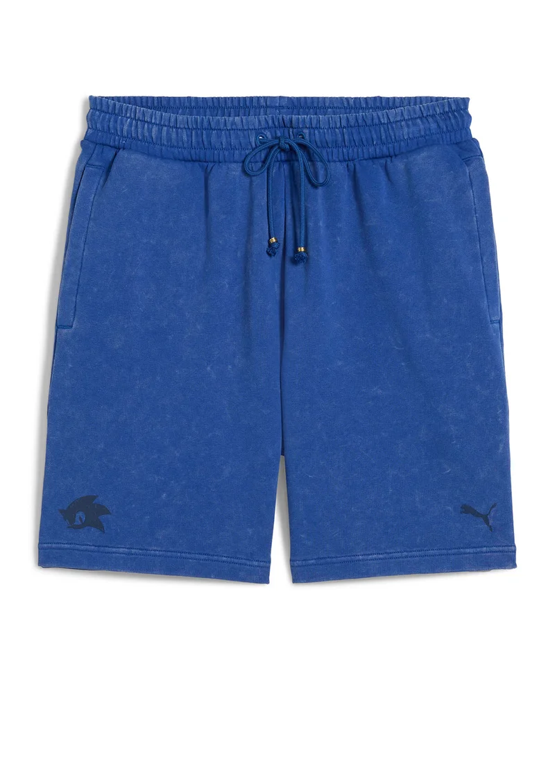بوما Puma Men's Acid Wash Fleece Drawstring Shorts