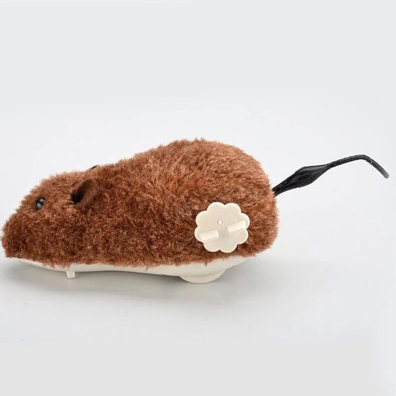 Munmoll Cute Clockwork Mouse Toys 1 PCS Moving Mouse Toy for Pet Cat Outdoor Kitten Playing Rat Toys for Cat Dogs Kids (Brown Color) - Image 1