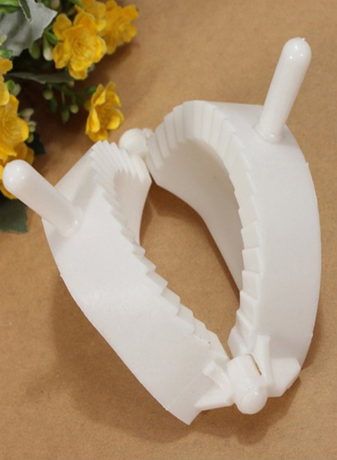 طقم قوالب رافيولي إمبانادا مستديرة من بيروجي لصنع الزلابية من 3 قطع أبيض - Image 4