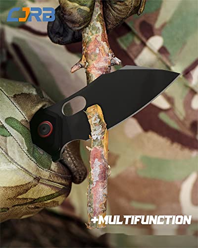 CJRB CUTLERY سكين جيه آر بي القابلة للطي كالدييرا (J1923) من فولاذ AR-RPM9 المسحوق بمقبض G10 الأزرق للرجال للاستخدام اليومي في التخييم والمشي في الهواء الطلق - Image 2