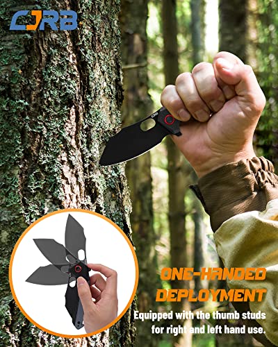 CJRB CUTLERY سكين جيه آر بي القابلة للطي كالدييرا (J1923) من فولاذ AR-RPM9 المسحوق بمقبض G10 الأزرق للرجال للاستخدام اليومي في التخييم والمشي في الهواء الطلق - Image 4