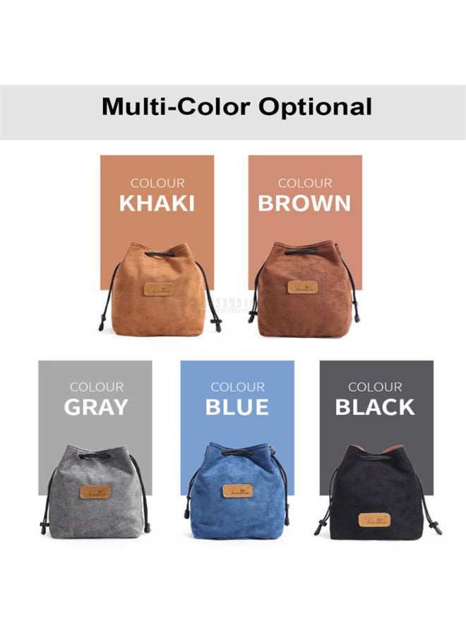 New Suede Vintage Camera Bag Drawstring Men's And Women's Bezel SLR Digital Camera Protection Storage Bag Wholesale 