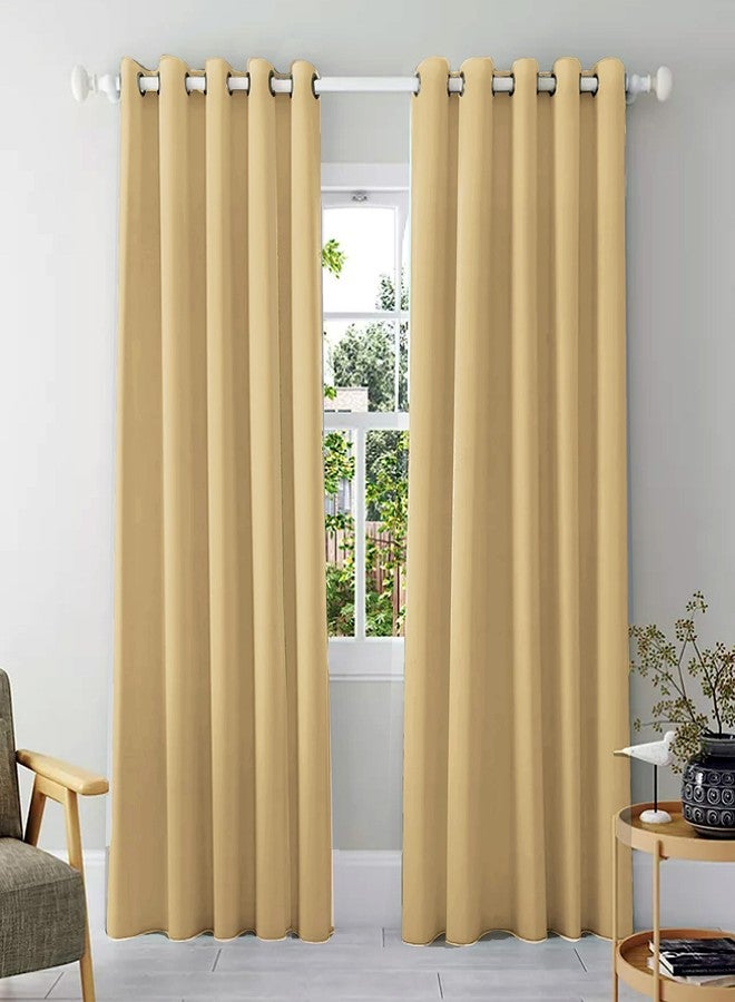 Amali Regal Dimout curtains 2 Panel Set,16 Grommets, Size (L 274 x W 132) cm) for living room Decor or bedroom window noise reduction and light blocking