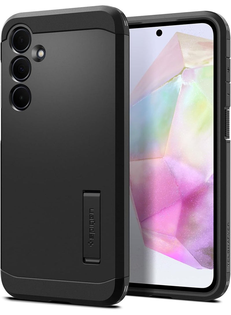Spigen Tough Armor for Samsung Galaxy A35 Case Cover with Extreme Impact Foam - Black - Image 1