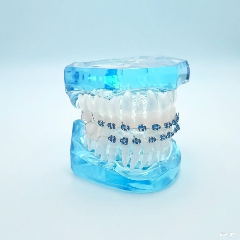 braxan 1 Pair of Temporary Tooth Decoration, Teeth Retainer Practical Brackets para Dientes Sturdy Retenedores de Dientes Ortodoncia Props for Dental Students to Practice (Blue) - Image 5