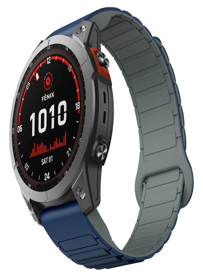 ISABAKE 22mm Watch Band Compatible with Garmin Fenix 8 47MM/Fenix 7/6/5, Fenix 6/7 Pro, Fenix 5 Quick Fit Silicone Strap for Men Women - Image 1