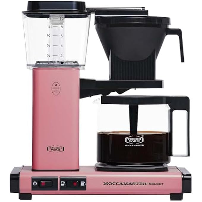 Moccamaster Kbg Select Filter Coffee Maker  125L Glass Carafe 6Min Fast Brew FullHalf Pot Selector Hot Plate 8085C Auto ShutOff Handmade Ecbc  Sca Certified Pastel Pink - Image 2
