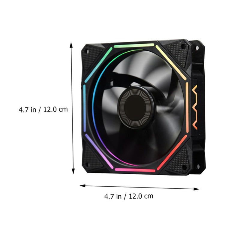 120mm ARGB Magnetic Bearing Silent Cooling Fan with High Airflow and Color Light Ring - Image 3