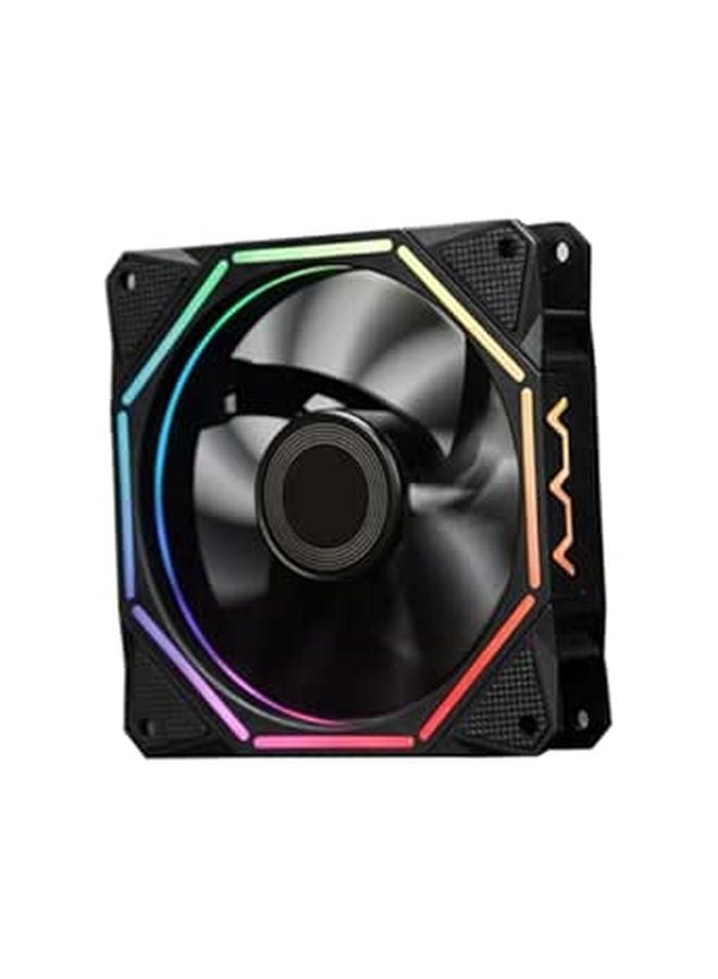 120mm ARGB Magnetic Bearing Silent Cooling Fan with High Airflow and Color Light Ring - Image 1