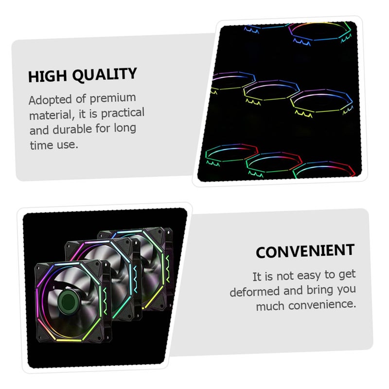 120mm ARGB Magnetic Bearing Silent Cooling Fan with High Airflow and Color Light Ring - Image 5
