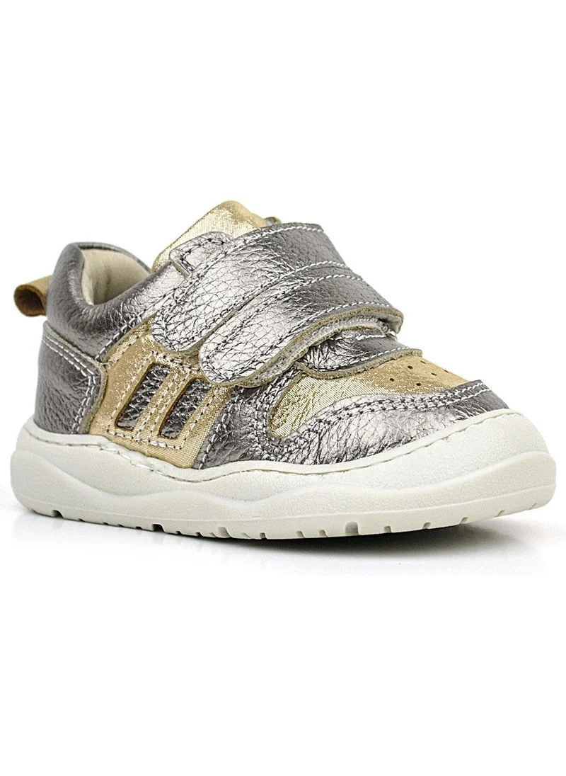راكربلاس Schaggy Genuine Leather Gold Baby Sneakers