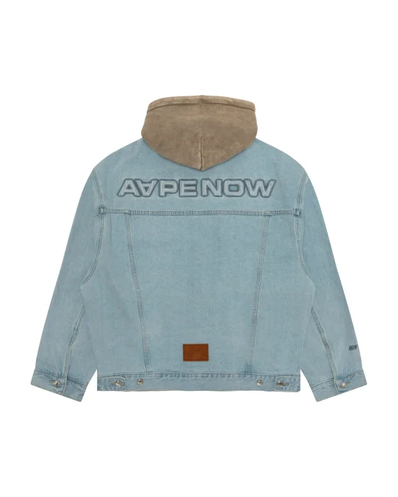 AAPE AAPENOW moonface hooded denim jacket