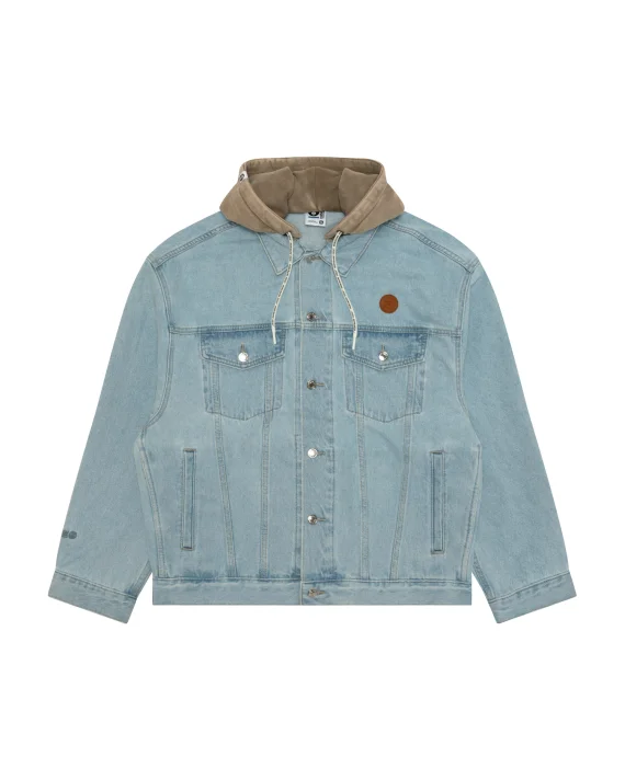 AAPE AAPENOW moonface hooded denim jacket