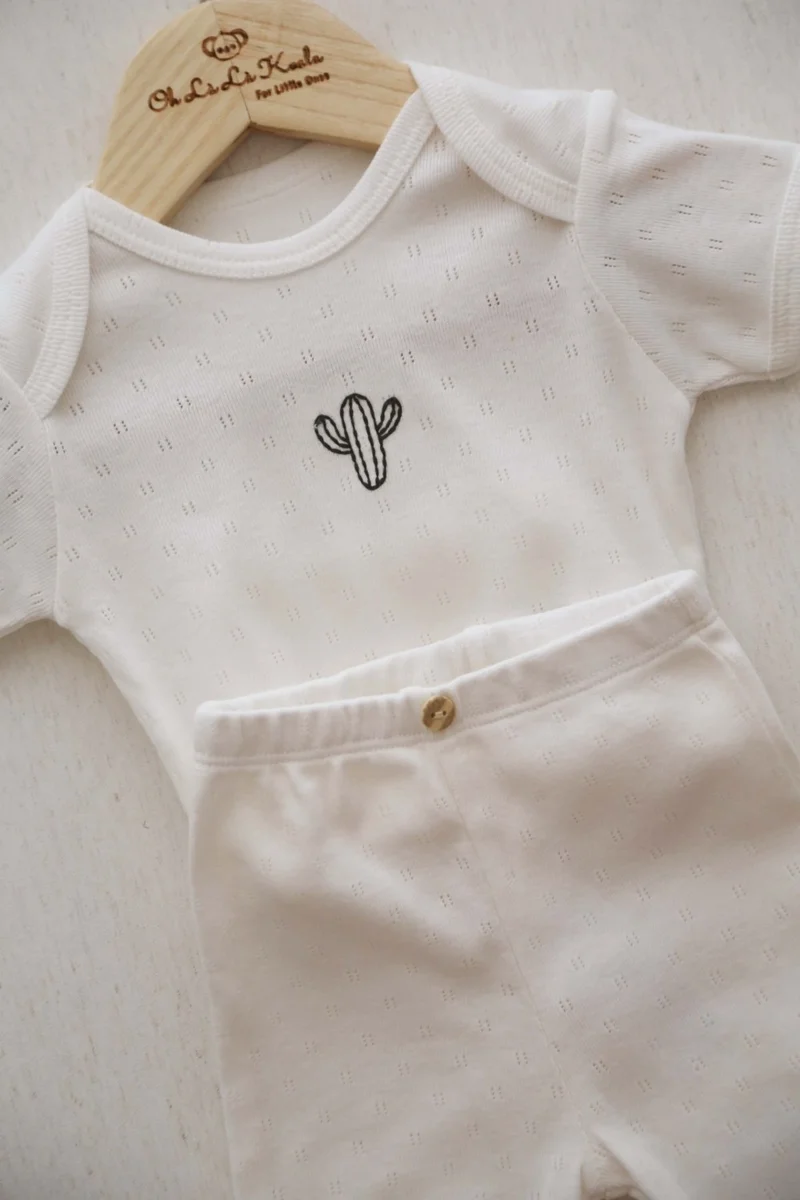 اوهلالا كوالا Cactus Embroidered Body - Tights Set