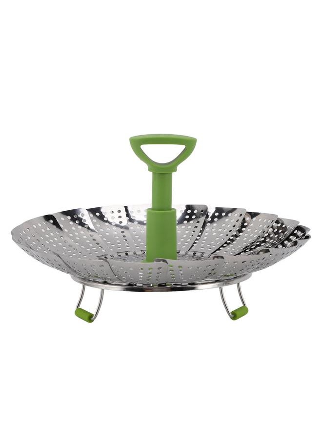 Stainless Steel Steaming Basket Vegetable Folding Steaming Basket for Veggie Fish Seafood Cooking Small Size
