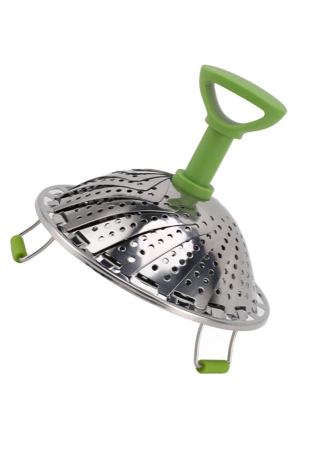 Stainless Steel Steaming Basket Vegetable Folding Steaming Basket for Veggie Fish Seafood Cooking Small Size